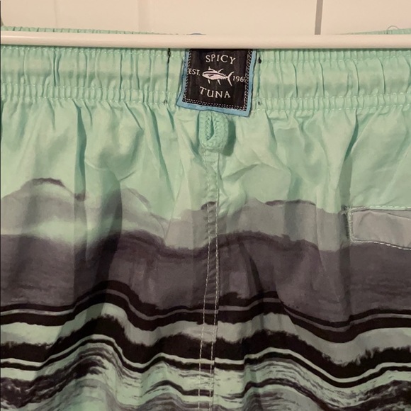 Spicy Tuna L Men’s Swim Trucks Large Shorts waves - Picture 5 of 11